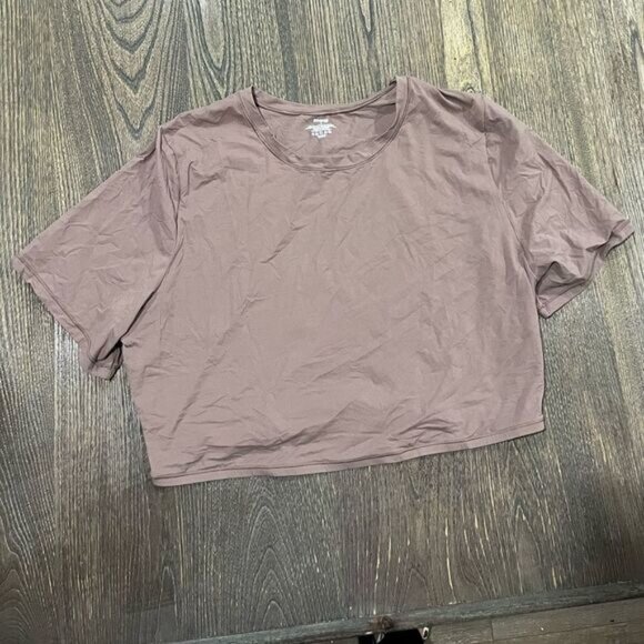 NWT Skims Fits Everybody Super Cropped T-Shirt Crewneck Short Sleeve Umber 4X - Picture 1 of 4